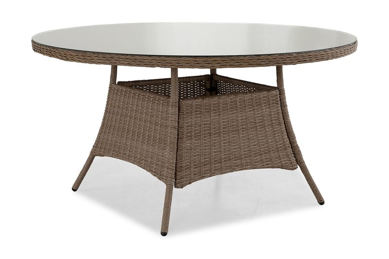 Marcus Spisebord 140 cm Rundt - Natur - Hagemøbler - Hagebord - Spisebord ute