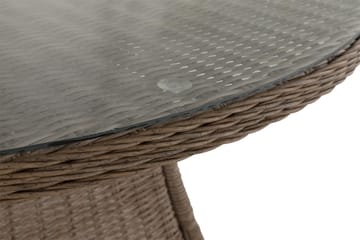 Marcus Spisebord 140 cm Rundt - Natur - Hagemøbler - Hagebord - Spisebord ute