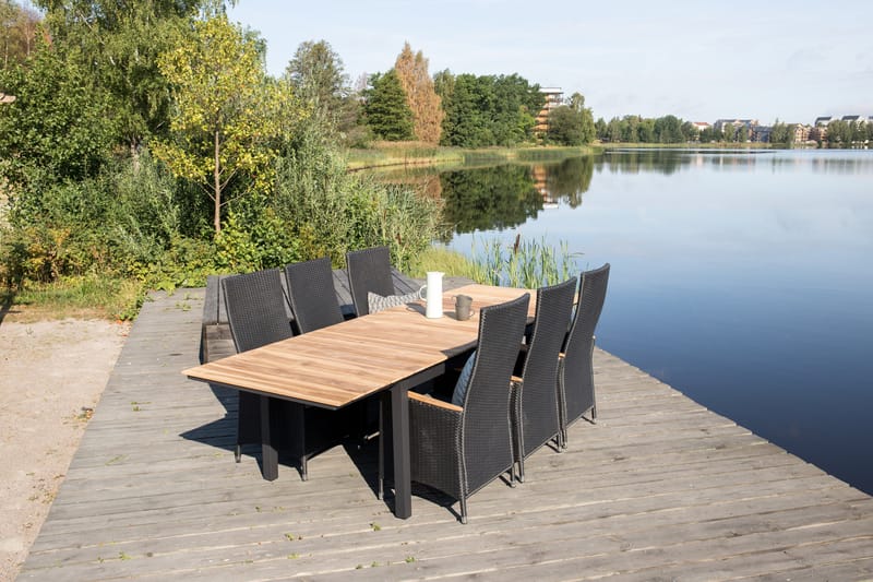 Mexico Forlengningsbart Spisebord 160-240 cm Brun/Svart - Venture Home - Hagemøbler - Hagebord - Spisebord ute