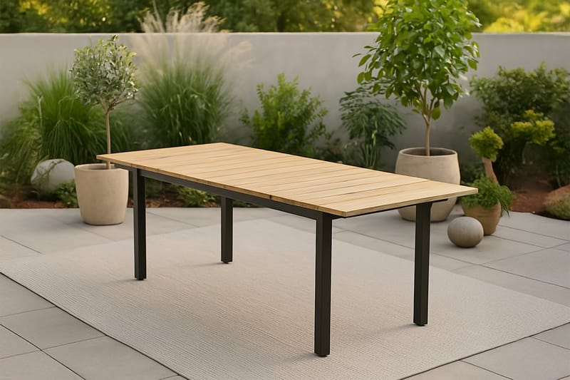 Mexico Forlengningsbart Spisebord 160-240 cm Brun/Svart - Venture Home - Hagemøbler - Hagebord - Spisebord ute