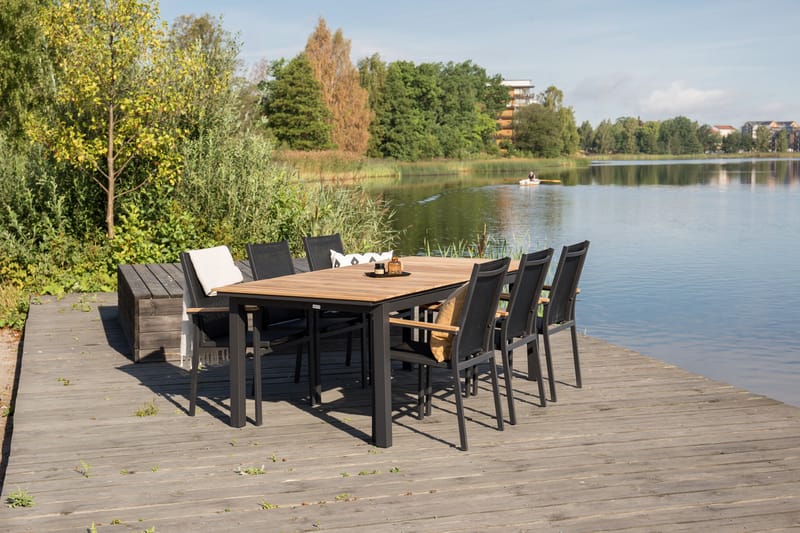 Mexico Forlengningsbart Spisebord 160-240 cm Brun/Svart - Venture Home - Hagemøbler - Hagebord - Spisebord ute