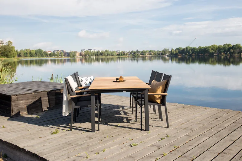 Mexico Forlengningsbart Spisebord 160-240 cm Brun/Svart - Venture Home - Hagemøbler - Hagebord - Spisebord ute