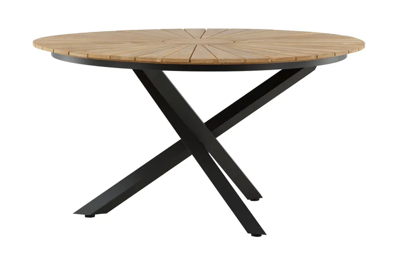 Mexico Spisebord Rundt 140 cm Brun/Svart - Venture Home - Hagemøbler - Hagebord - Spisebord ute