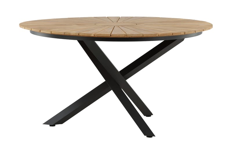 Mexico Spisebord Rundt 140 cm Brun/Svart - Venture Home - Hagemøbler - Hagebord - Spisebord ute