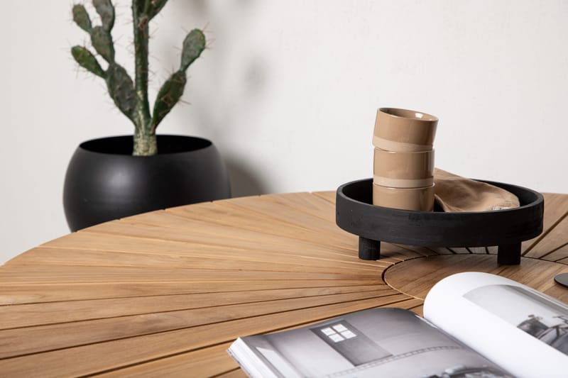 Mexico Spisebord Rundt 140 cm Brun/Svart - Venture Home - Hagemøbler - Hagebord - Spisebord ute