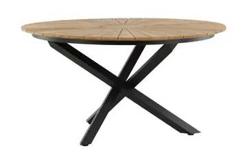 Mexico Spisebord Rundt 140 cm Brun/Svart - Venture Home - Hagemøbler - Hagebord - Spisebord ute