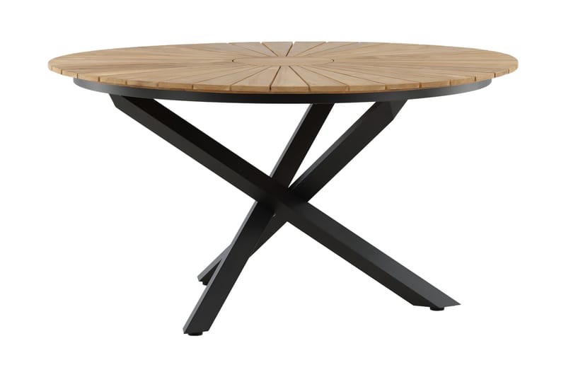 Mexico Spisebord Rundt 140 cm Brun/Svart - Venture Home - Hagemøbler - Hagebord - Spisebord ute