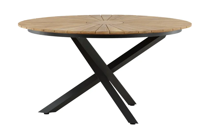 Mexico Spisebord Rundt 140 cm Brun/Svart - Venture Home - Hagemøbler - Hagebord - Spisebord ute
