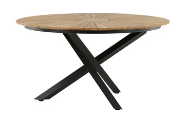Mexico Spisebord Rundt 140 cm Brun/Svart - Venture Home - Hagemøbler - Hagebord - Spisebord ute