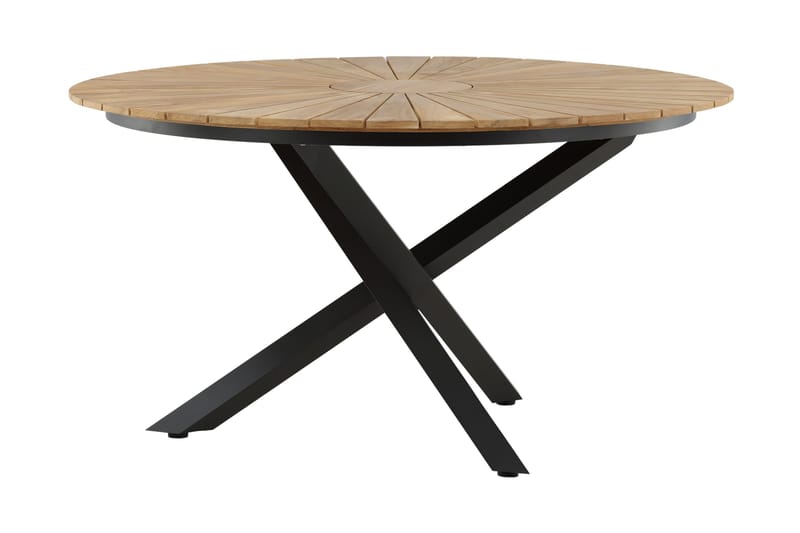 Mexico Spisebord Rundt 140 cm Brun/Svart - Venture Home - Hagemøbler - Hagebord - Spisebord ute