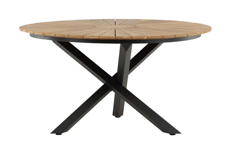 Mexico Spisebord Rundt 140 cm Brun/Svart - Venture Home - Hagemøbler - Hagebord - Spisebord ute