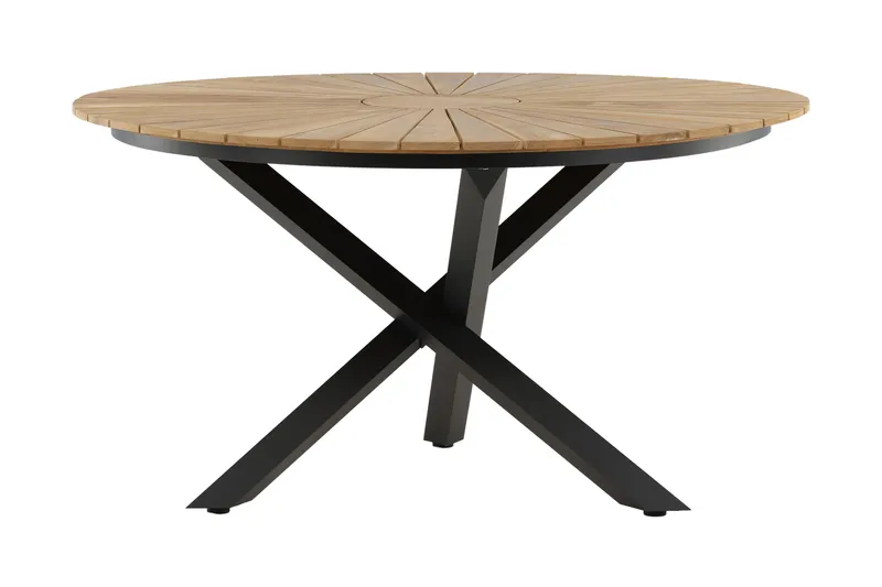 Mexico Spisebord Rundt 140 cm Brun/Svart - Venture Home - Hagemøbler - Hagebord - Spisebord ute