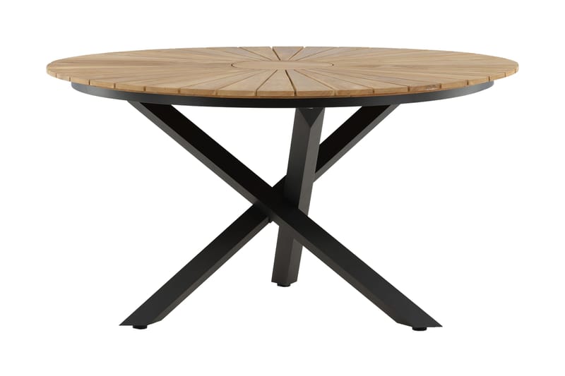 Mexico Spisebord Rundt 140 cm Brun/Svart - Venture Home - Hagemøbler - Hagebord - Spisebord ute