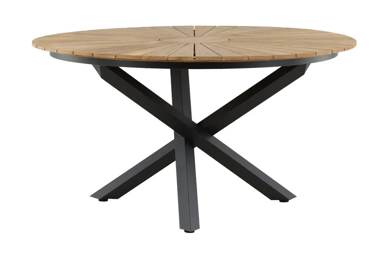Mexico Spisebord Rundt 140 cm Brun/Svart - Venture Home - Hagemøbler - Hagebord - Spisebord ute