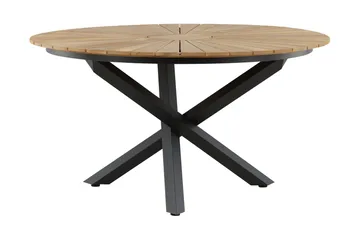 Mexico Spisebord Rundt 140 cm Brun/Svart - Venture Home - Hagemøbler - Hagebord - Spisebord ute