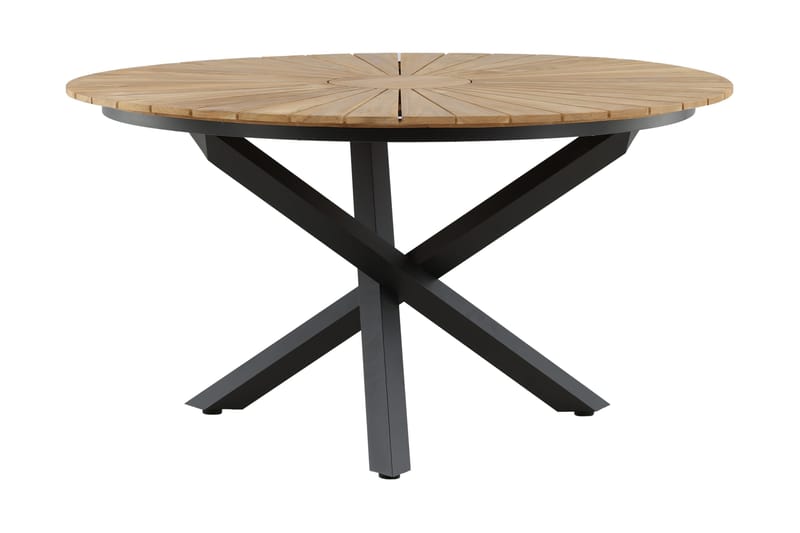 Mexico Spisebord Rundt 140 cm Brun/Svart - Venture Home - Hagemøbler - Hagebord - Spisebord ute