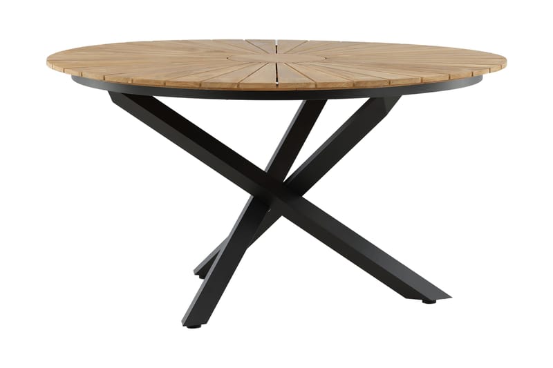 Mexico Spisebord Rundt 140 cm Brun/Svart - Venture Home - Hagemøbler - Hagebord - Spisebord ute