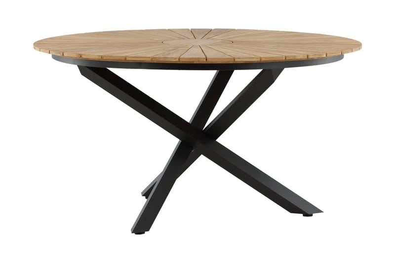 Mexico Spisebord Rundt 140 cm Brun/Svart - Venture Home - Hagemøbler - Hagebord - Spisebord ute