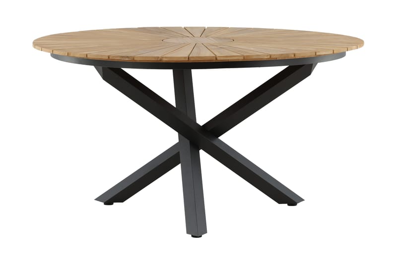 Mexico Spisebord Rundt 140 cm Brun/Svart - Venture Home - Hagemøbler - Hagebord - Spisebord ute