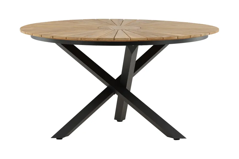 Mexico Spisebord Rundt 140 cm Brun/Svart - Venture Home - Hagemøbler - Hagebord - Spisebord ute