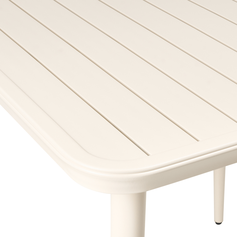 Spisebord utendørs Naturno 80 cm Aluminium - Beige - Hagemøbler - Hagebord - Spisebord ute