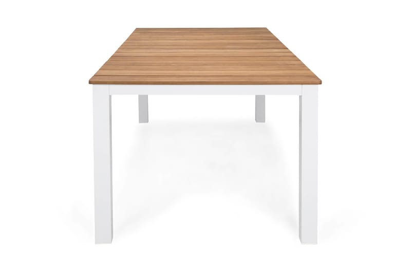 Oliver Spisebord 210x100 cm - Hvit/Teak - Hagemøbler - Hagebord - Spisebord ute