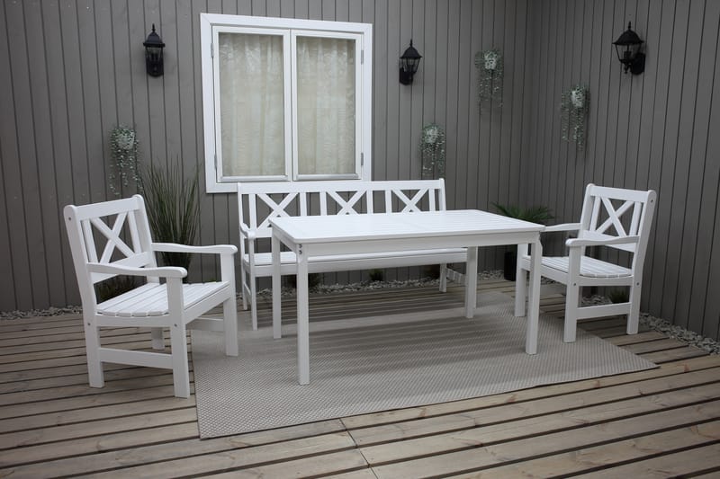 Olivo Fasta Spisebord 135 cm Hvit - Hagemøbler - Hagebord - Spisebord ute