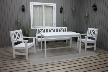 Olivo Fasta Spisebord 135 cm Hvit - Hagemøbler - Hagebord - Spisebord ute