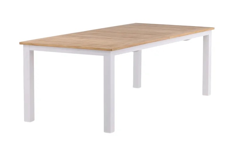 Panama Forlengningsbart Spisebord 224-324 cm Teak/Hvit - Teak/Hvit - Hagemøbler - Hagebord - Spisebord ute