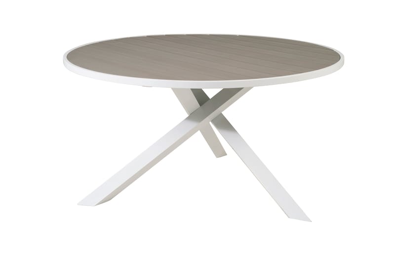 Parma Spisebord 140 cm Rundt Hvit/Grå - Venture Home - Spisebord ute
