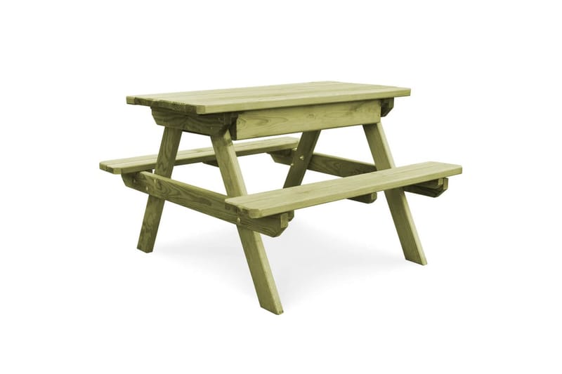 Piknikbord med benker 90x90x58 cm impregnert furu - Furu - Spisebord ute