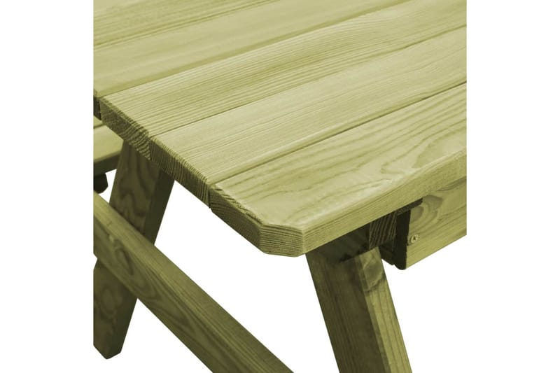 Piknikbord med benker 90x90x58 cm impregnert furu - Furu - Spisebord ute