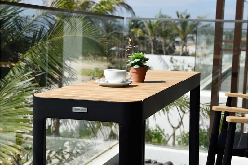 Portals Spisebord 143 cm - Svart/Tre - Hagemøbler - Hagebord - Spisebord ute