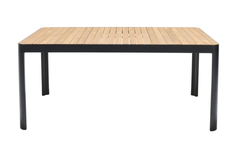 Portals Spisebord 161 cm - Svart/Tre - Hagemøbler - Hagebord - Spisebord ute