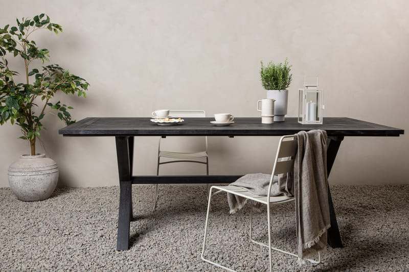 Rives Spisebord 200 cm Svart - Venture Home - Spisebord ute