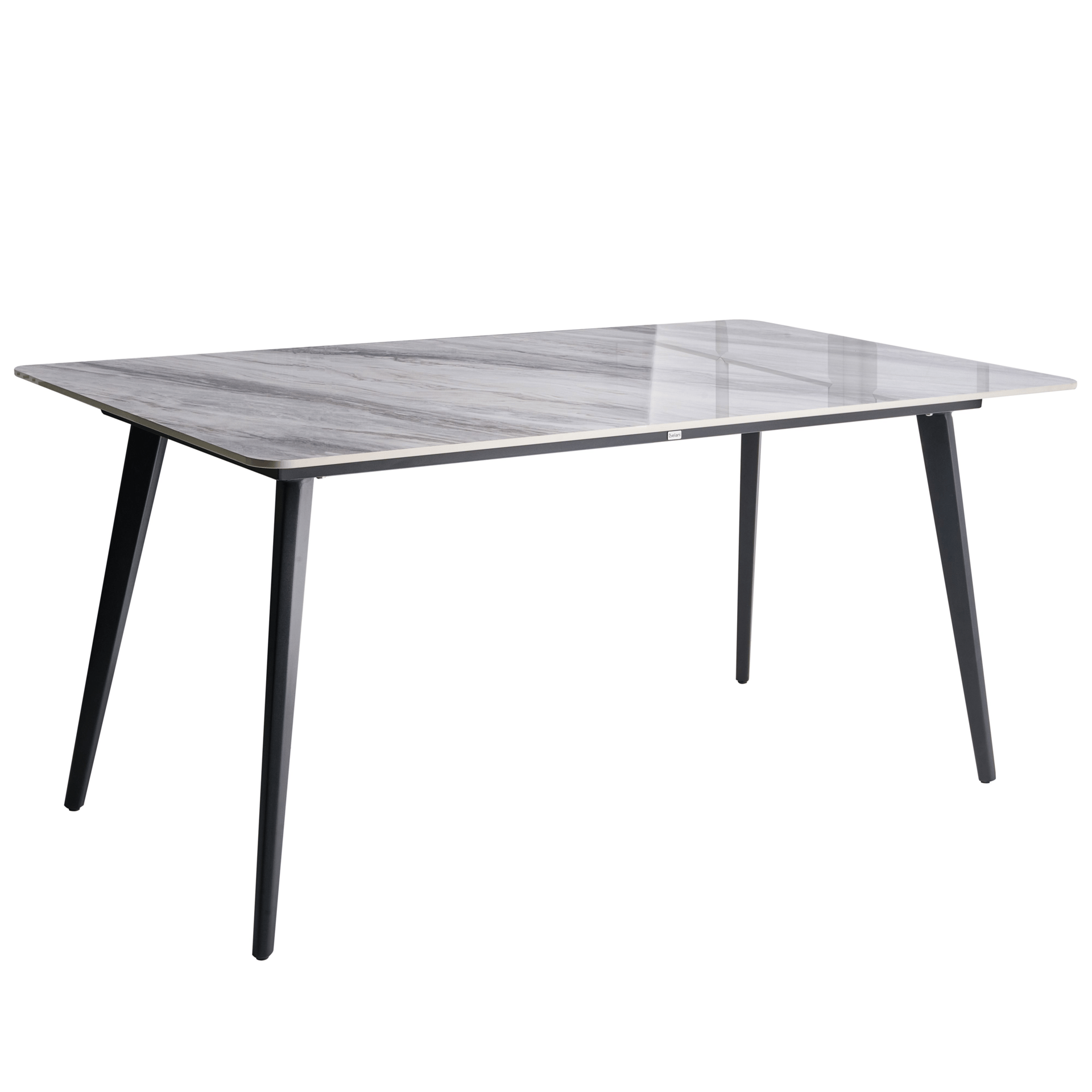 Spisebord utendørs Rodallo 160 cm Stein - Grå/Svart