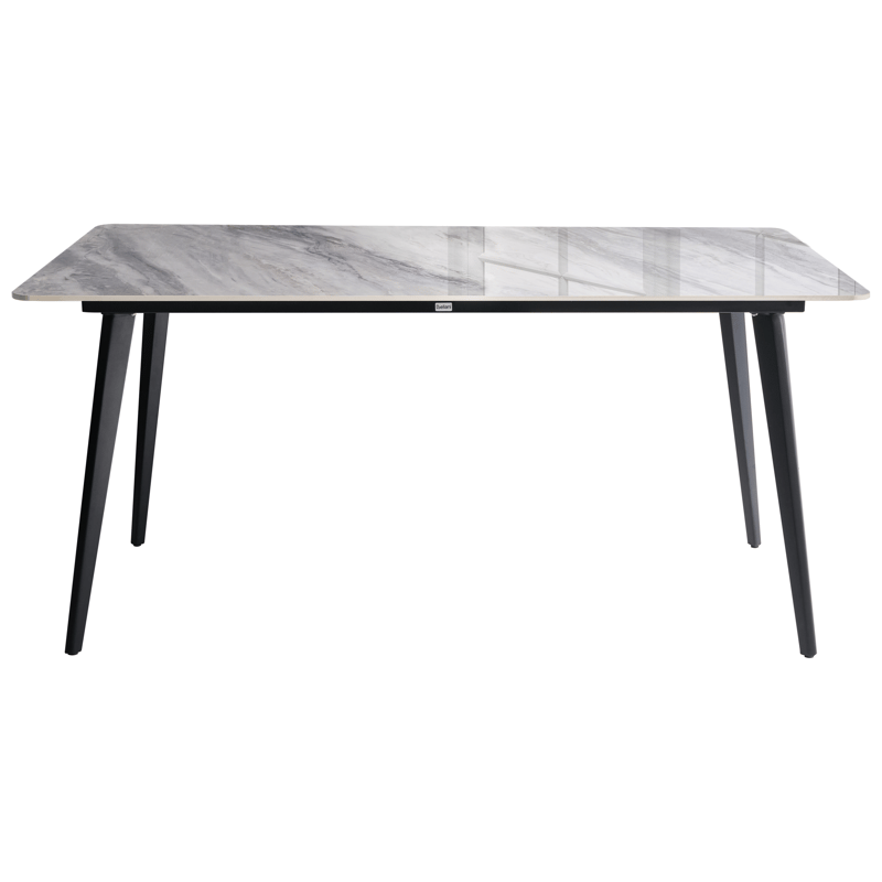 Spisebord utendørs Rodallo 160 cm Stein - Grå/Svart - Hagemøbler - Hagebord - Spisebord ute