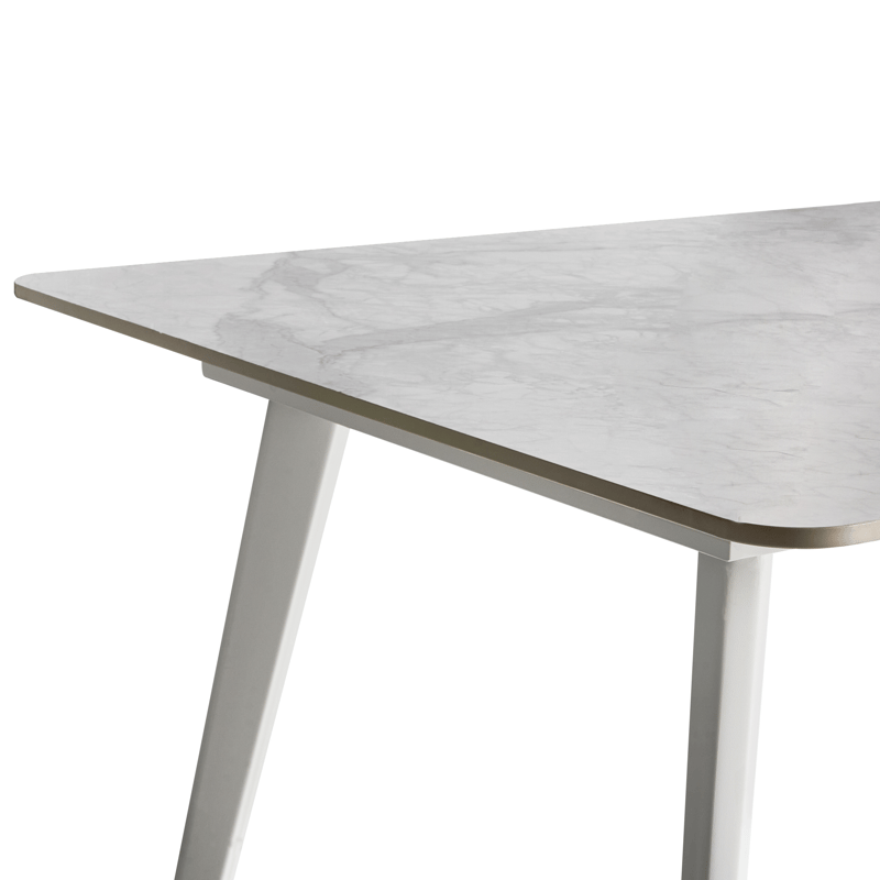 Spisebord utendørs Rodallo 90x160 cm Stein - Hvit - Hagemøbler - Hagebord - Spisebord ute