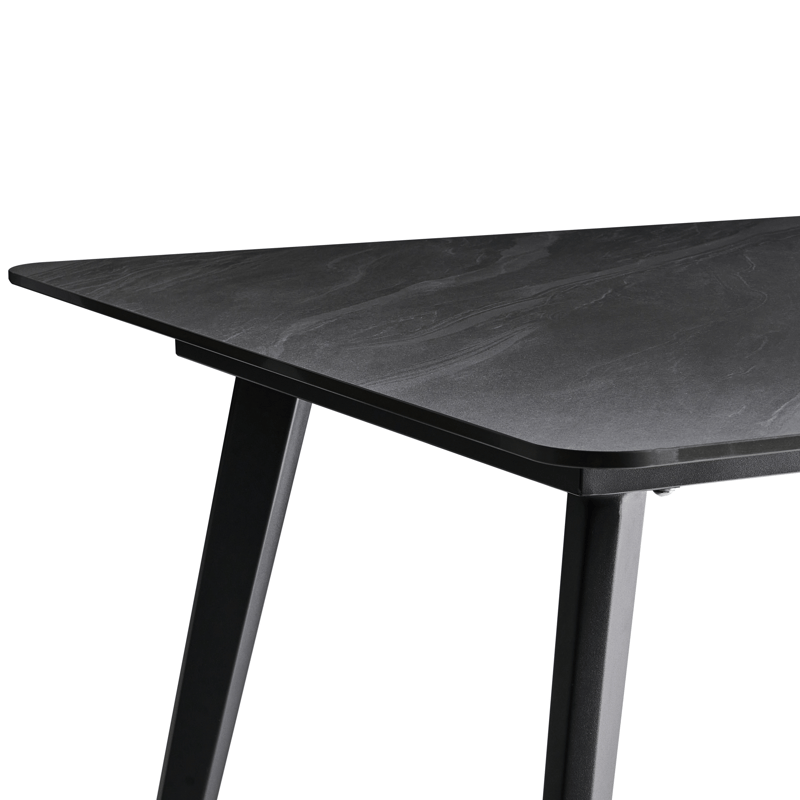 Spisebord utendørs Rodallo 90x160 cm Stein - Svart - Hagemøbler - Hagebord - Spisebord ute