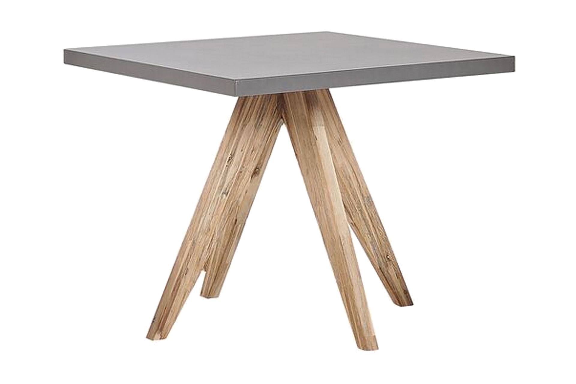 Rundt hagebord betongeffekt 90 c 90 cm OLBIA - Grå - Hagemøbler - Hagebord - Spisebord ute
