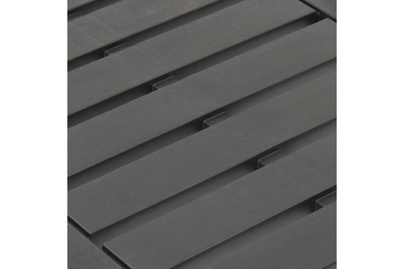 Salongbord antrasitt 78x55x38 cm plast - Grå - Hagemøbler - Hagebord - Spisebord ute