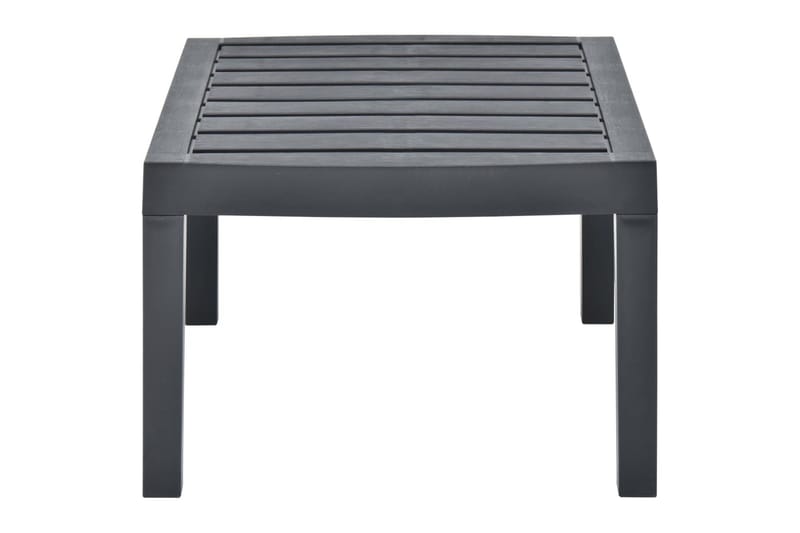 Salongbord antrasitt 78x55x38 cm plast - Grå - Hagemøbler - Hagebord - Spisebord ute