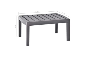 Salongbord mocha 78x55x38 cm plast - Brun - Hagemøbler - Hagebord - Spisebord ute