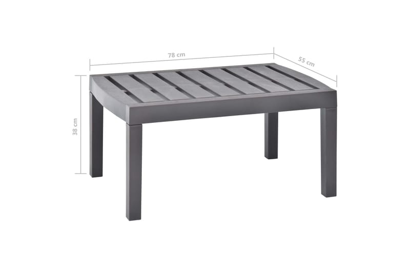 Salongbord mocha 78x55x38 cm plast - Brun - Hagemøbler - Hagebord - Spisebord ute