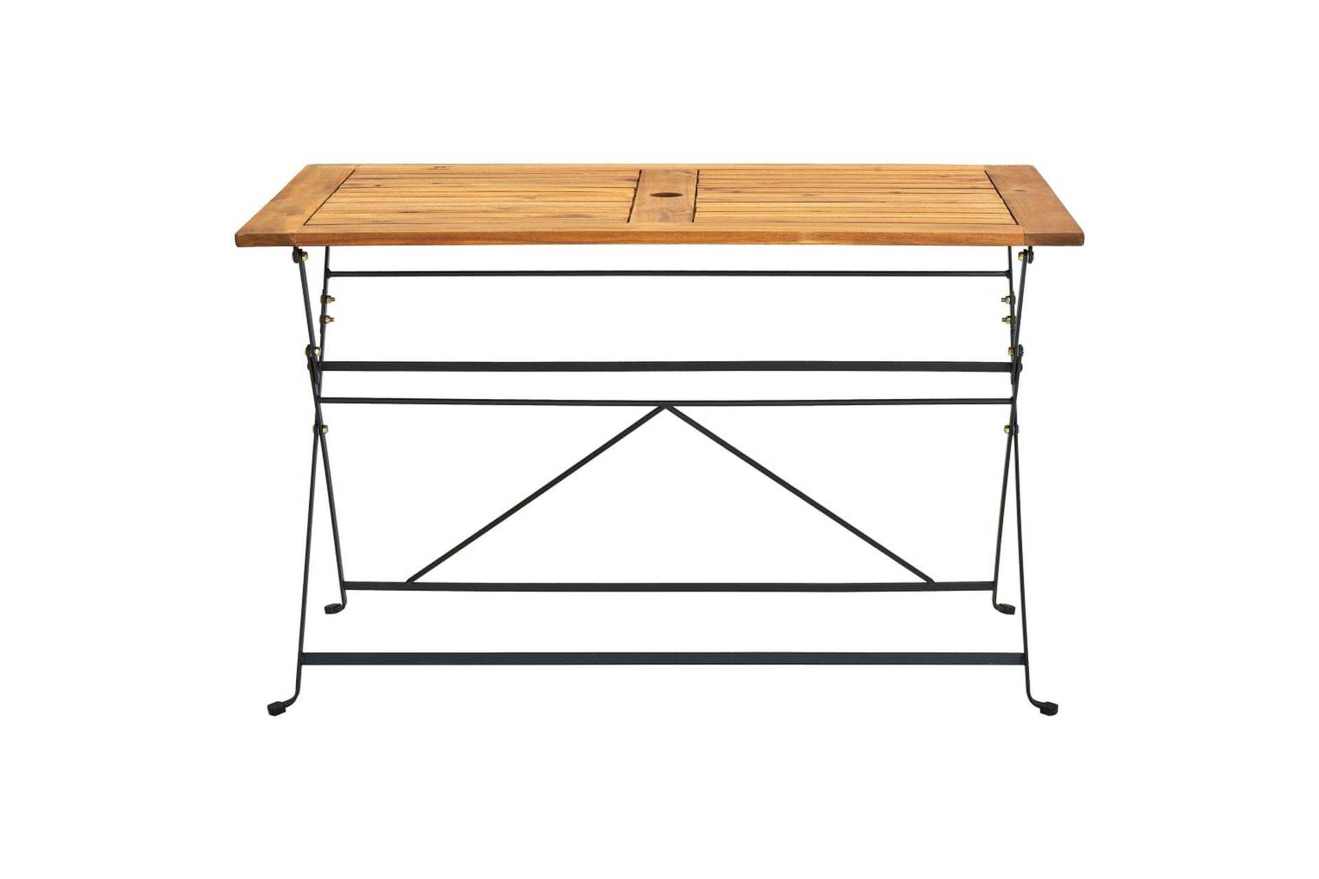 Sammenleggbart hagebord 120x70x74 cm heltre akasie - Brun - Hagemøbler - Hagebord - Spisebord ute