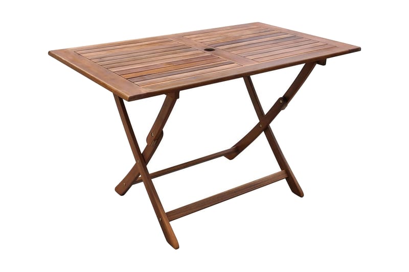 Sammenleggbart hagebord 120x70x75 cm heltre akasie - Brun - Hagemøbler - Hagebord - Spisebord ute