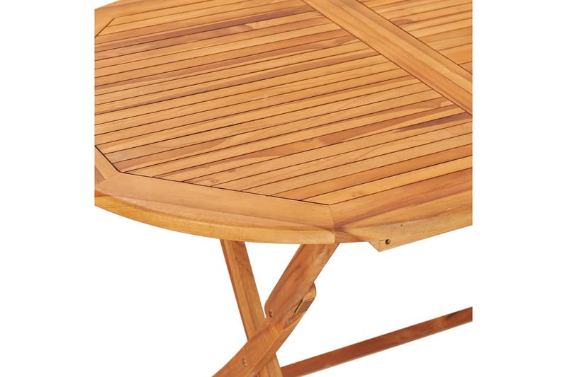 Sammenleggbart hagebord 160x80x75 cm heltre teak - Brun - Spisebord ute