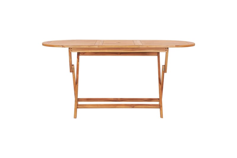 Sammenleggbart hagebord 160x80x75 cm heltre teak - Brun - Hagemøbler - Hagebord - Spisebord ute