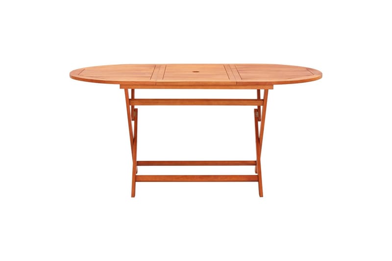Sammenleggbart hagebord 160x85x74 cm heltre eukalyptus - Brun - Hagemøbler - Hagebord - Spisebord ute