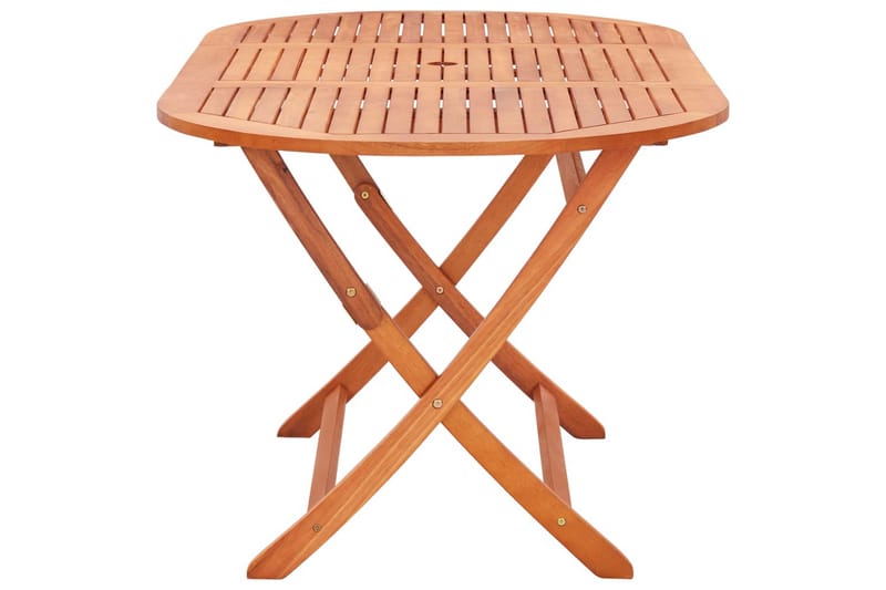 Sammenleggbart hagebord 160x85x74 cm heltre eukalyptus - Brun - Hagemøbler - Hagebord - Spisebord ute
